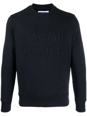 Sweatshirt med broderi Jacob Cohën blå