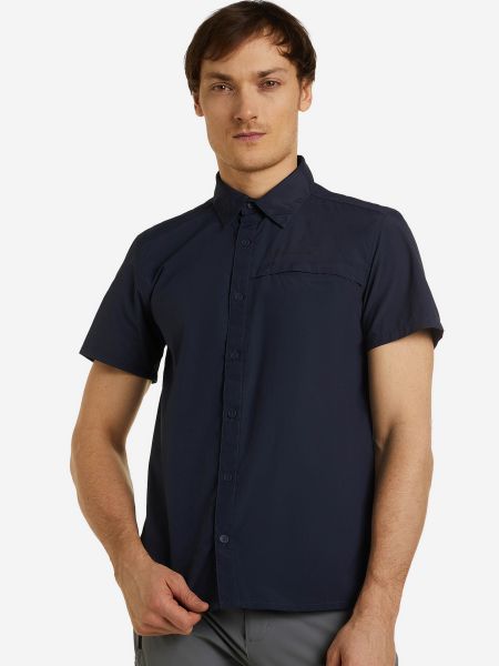 Рубашка с коротким рукавом Outventure синяя