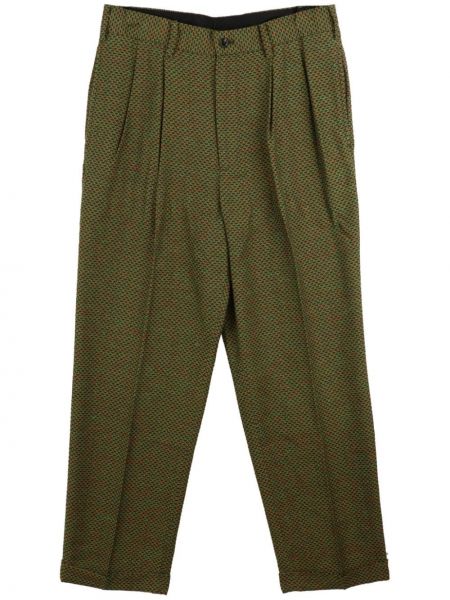 Spodnie żakardowe Needles zielone