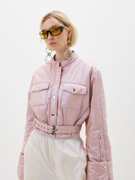 Утепленная демисезонная куртка Rizzle розовая