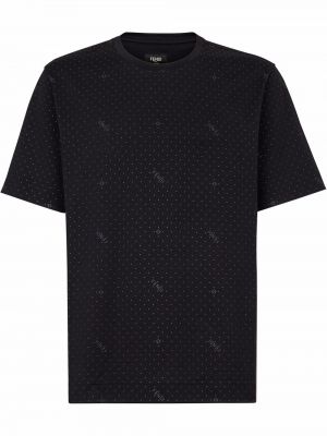 Camiseta con lunares Fendi negro