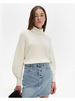 Oversized sveter Calvin Klein sivá