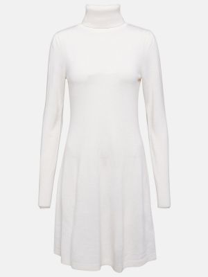 Mini vestido de lana de cachemir con estampado de cachemira Jardin Des Orangers blanco