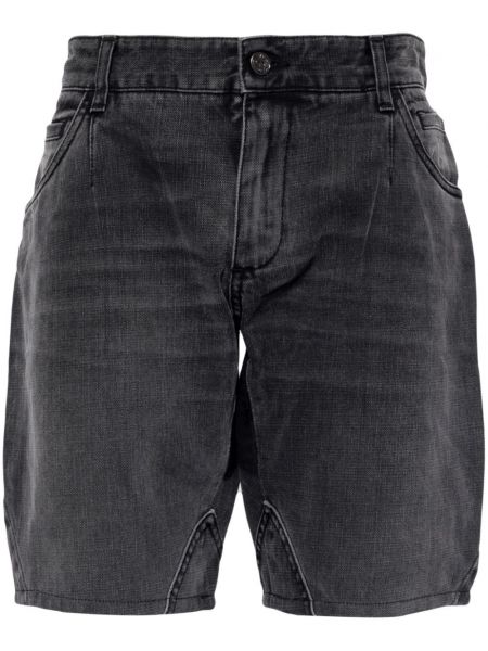 Plisirane kratke jeans hlače Dolce & Gabbana siva