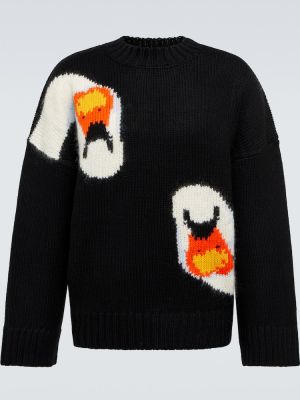 Вълнен пуловер Jw Anderson черно