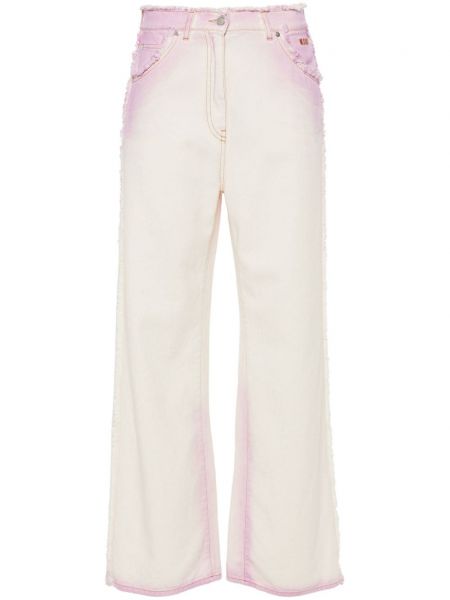 Růžové rovné kalhoty s potiskem Msgm