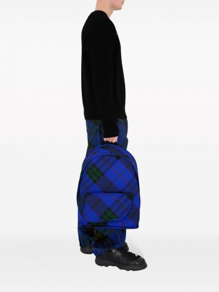 Karierter rucksack mit print Burberry blau