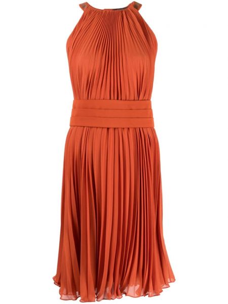 Коктейлна рокля без ръкави Max Mara оранжево
