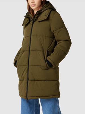 Pikowany płaszcz z kapturem Edc By Esprit khaki