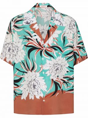 Floral skjorte Valentino blå