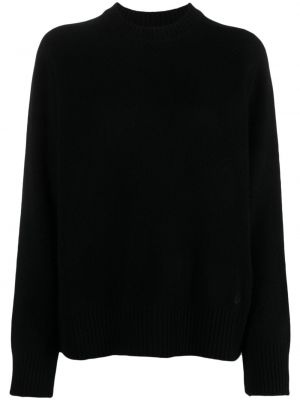 Kašmírový sveter s okrúhlym výstrihom Loulou Studio čierna