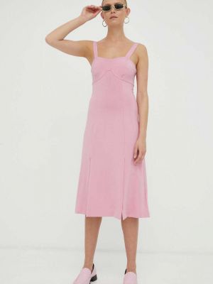 Sukienka mini dopasowana Remain różowa