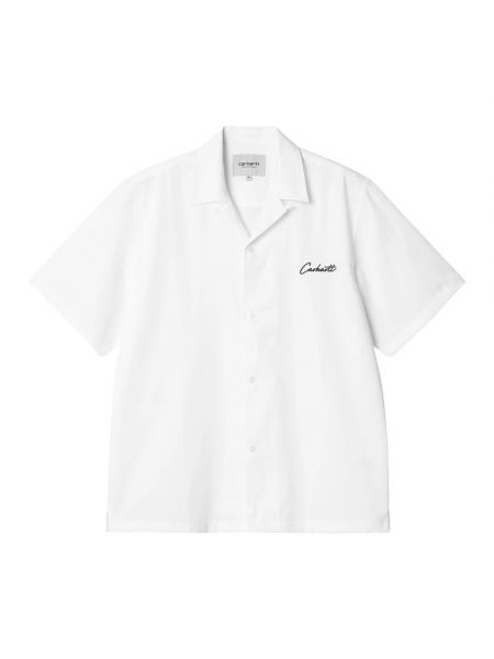 Koszula bawełniana z krótkim rękawem Carhartt Wip biała