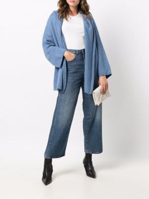 Cárdigan de cachemir con capucha manga larga Incentive! Cashmere azul