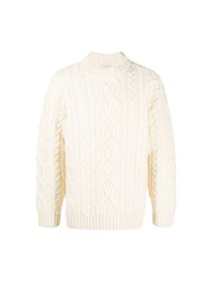 Sweter z okrągłym dekoltem Dries Van Noten biały