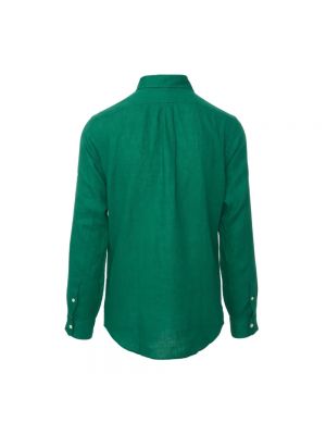 Lniana koszula Ralph Lauren zielona