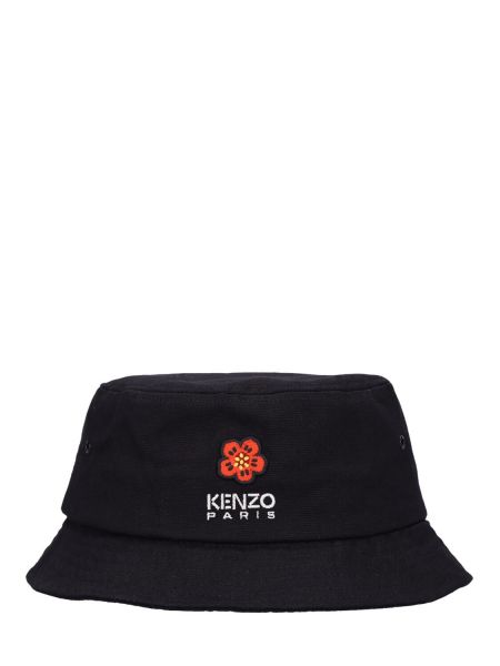 Bavlněný klobouk Kenzo Paris černý