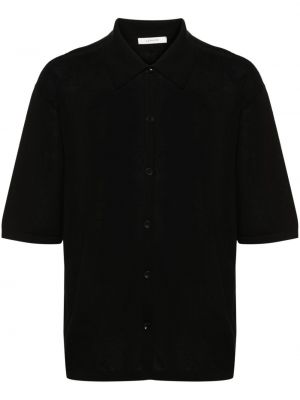 Bavlnená košeľa Lemaire čierna