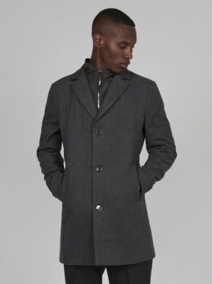 Vilnonis žieminis paltas Matinique pilka