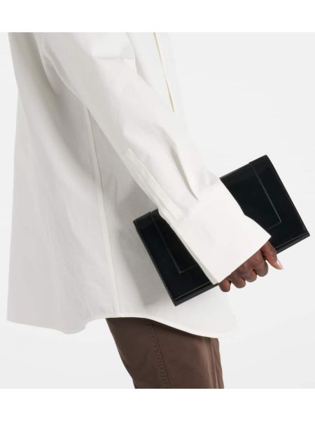 Camicia di cotone oversize Saint Laurent bianco