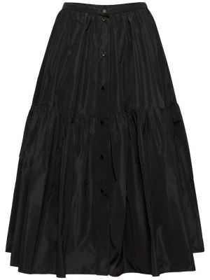 Falda midi con botones Patou negro