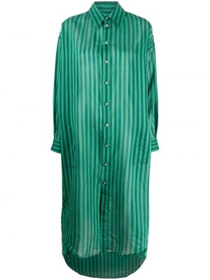 Памучна копринена рокля Fortela зелено