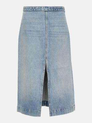 Spódnica jeansowa Khaite niebieska