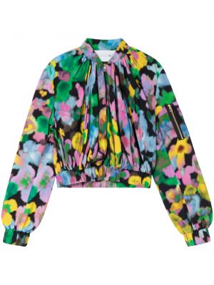 Bomber jakna s cvetličnim vzorcem s potiskom Az Factory