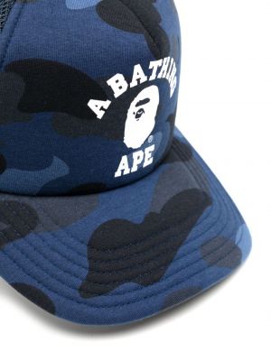 Kokvilnas cepure ar apdruku kamuflāžas A Bathing Ape® zils