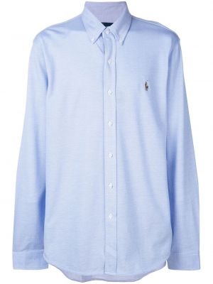 Skjorta med broderi Polo Ralph Lauren blå