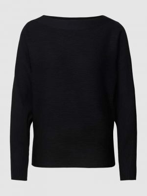 Czarny dzianinowy sweter z wiskozy Soyaconcept