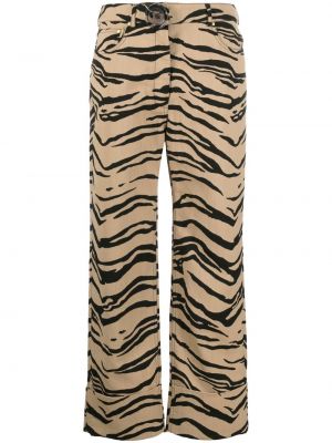 Hose mit print ausgestellt mit zebra-muster Stella Mccartney