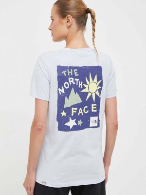 Pamut póló The North Face kék
