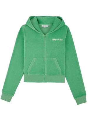 Pamučna hoodie s kapuljačom Sporty & Rich zelena