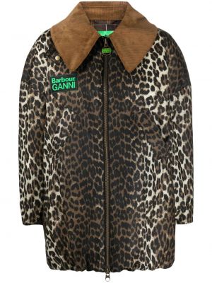 Bomber jakna s potiskom z leopardjim vzorcem Barbour