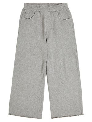 Bomull sportsbukse for jenter Mm6 Maison Margiela Kids grå