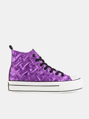Zapatillas con plataforma con trenzado Lola Casademunt violeta
