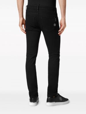 Jeans skinny taille basse Philipp Plein noir