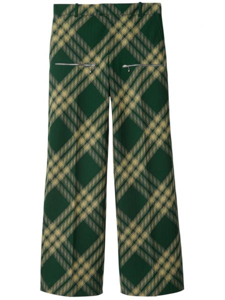 Pantaloni di lana Burberry verde