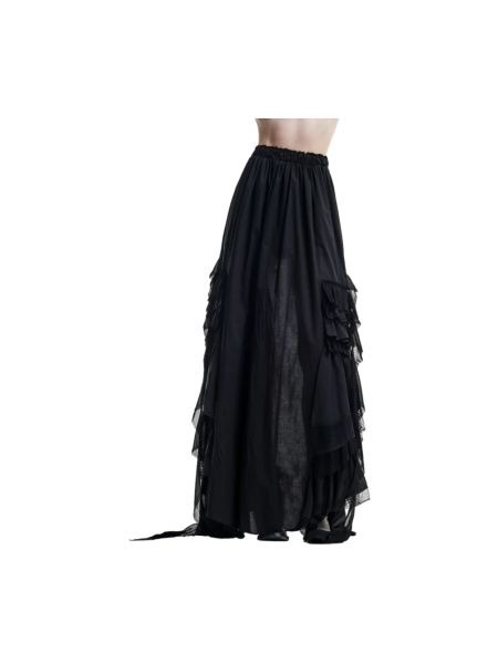Falda larga de algodón con volantes Aniye By negro