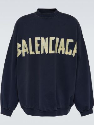Medvilninis džemperis Balenciaga mėlyna