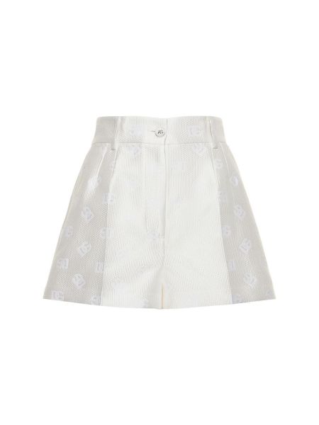 Pantaloni scurți din jacard Dolce & Gabbana alb