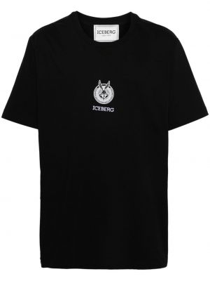 T-shirt à imprimé Iceberg noir