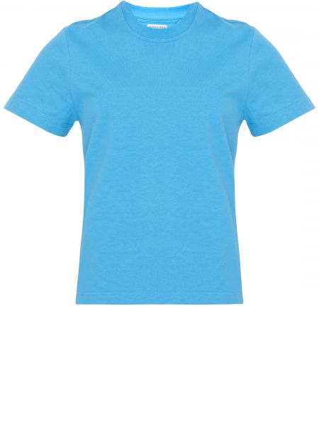 Хлопковая футболка Bottega Veneta синяя