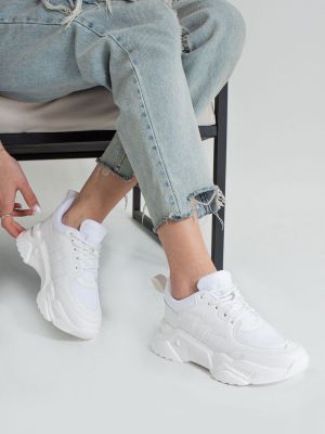 Sneakers από διχτυωτό İnan Ayakkabı λευκό