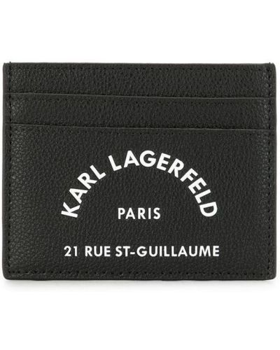 Cartera con estampado Karl Lagerfeld negro