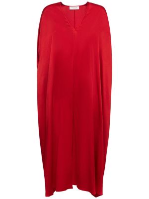 Dlouhé šaty s výstrihom do v Michael Kors Collection červená