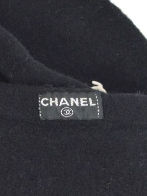 Beret wełniany Chanel Pre-owned czarny