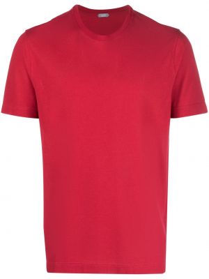 Βαμβακερή μπλούζα Zanone κόκκινο