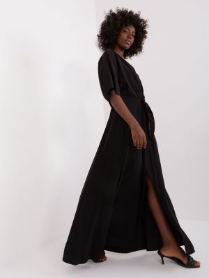 Dlouhé šaty Fashionhunters čierna